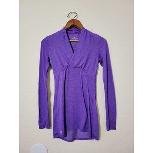 Athleta Purple Krishna V-Neck Long Sleeve Top